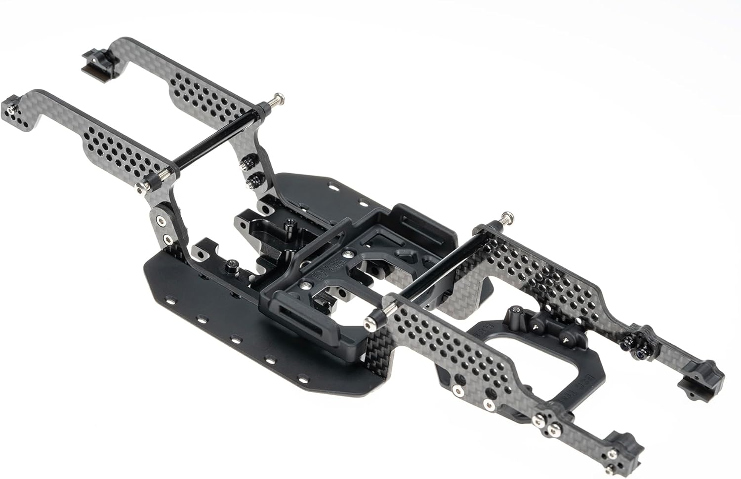 RampCrab LCG Carbon Fiber Universal Chassis Frame Kit for 1/18 RC Crawler TRX4M Upgrade, Come with Skid Plate