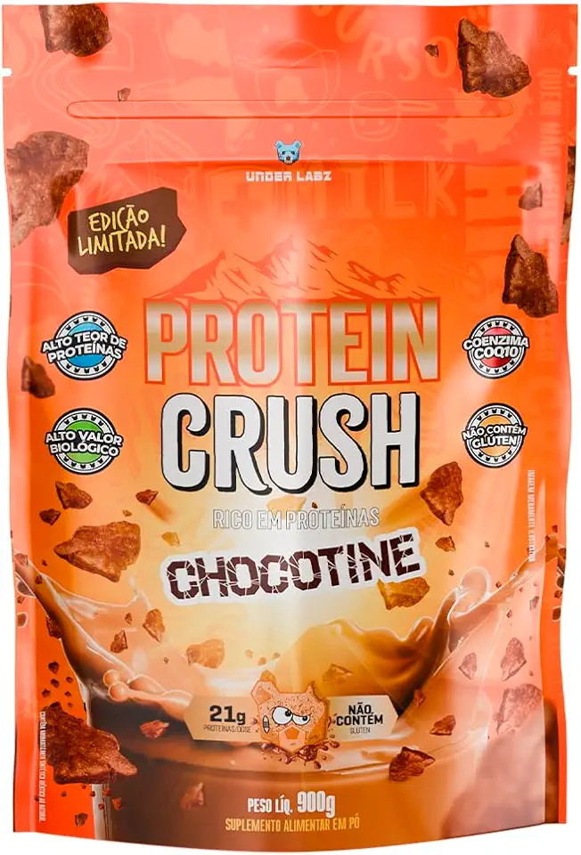 Protein Crush (900g) – Under Labz | 21g de Proteína por Dose, Sabor Incrível, Baixo Carbo, Alta Absorção – Suporte à Hipertrofia e Recuperação Muscular (Único, Chocotine)