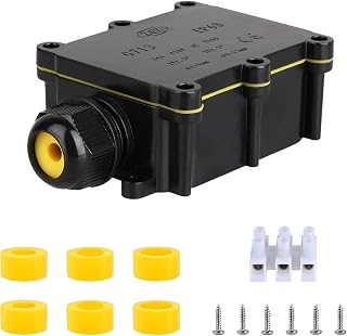 Waterproof IP68 Outdoor 2 Way Junction Box - Wire Range 4-15mm, Underground Electrical Box (1 Pack)