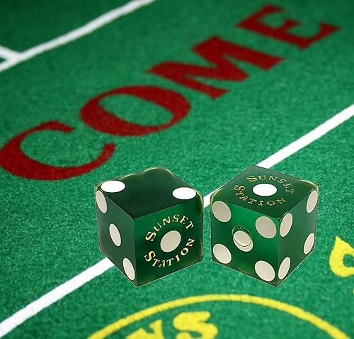 Miniatura 10 de Cyber-Deals Auténtico casino de Nevada juego de dados de 0.748 in con números de serie a juego (juegos 2, 3, 4 o 5) con bolsa de terciopelo negro