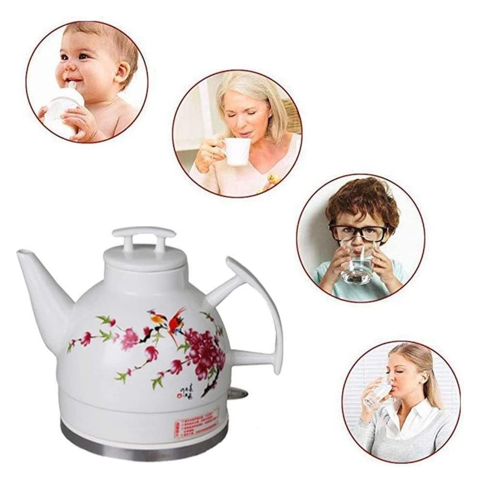 Hervidor eléctrico de café de preparación rápida, hervidor de Agua con Silbato, autoapagado, autoprotección en seco antiquemaduras, Termo de Temperatura Constante, Moda