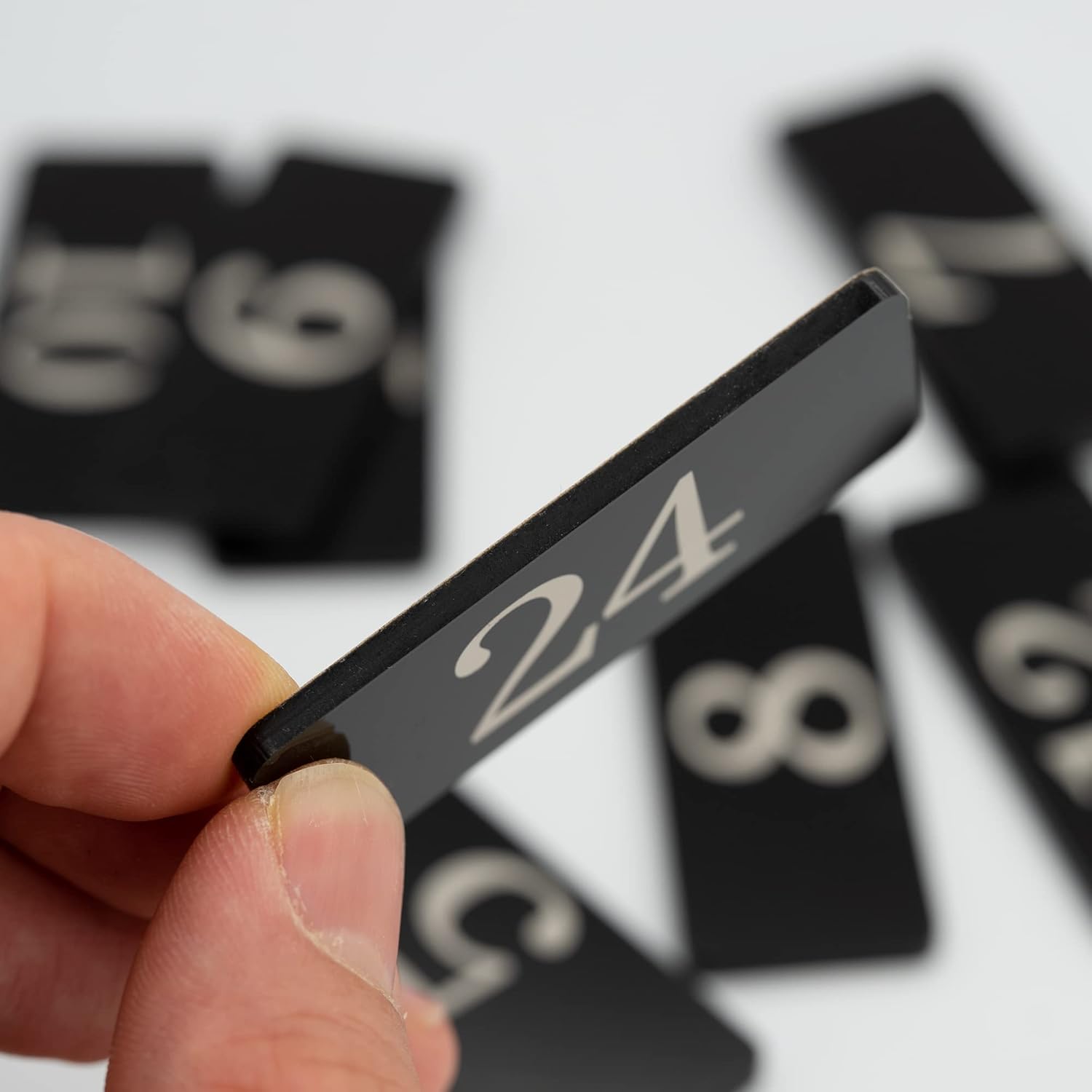 StayMax Black Plastic Locker Number Sticker (1-100), Minimalist Style, 2.36 x 0.98 inches, Office, Storage, Warning