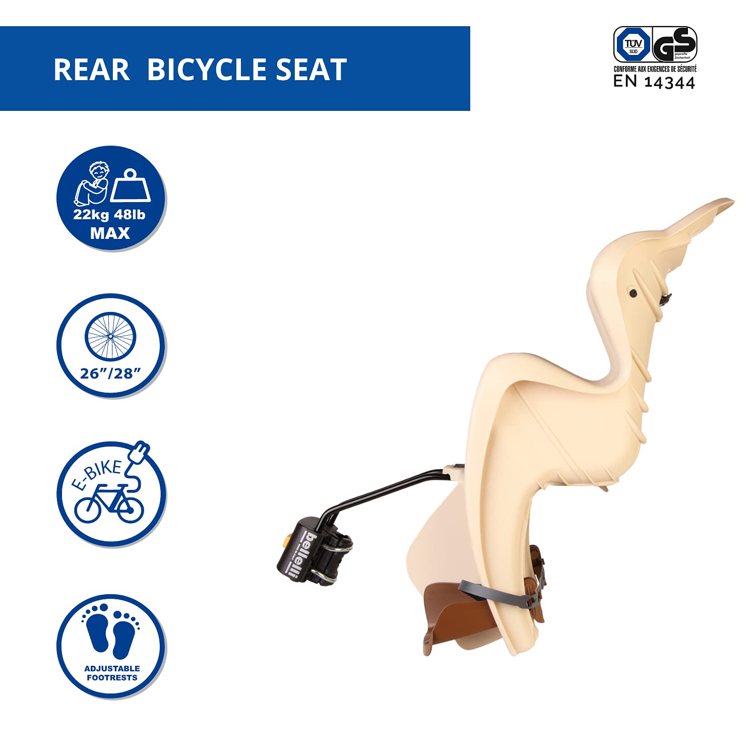 b bellelli Mr Fox - Seggiolino Posteriore Unisex Bambini
