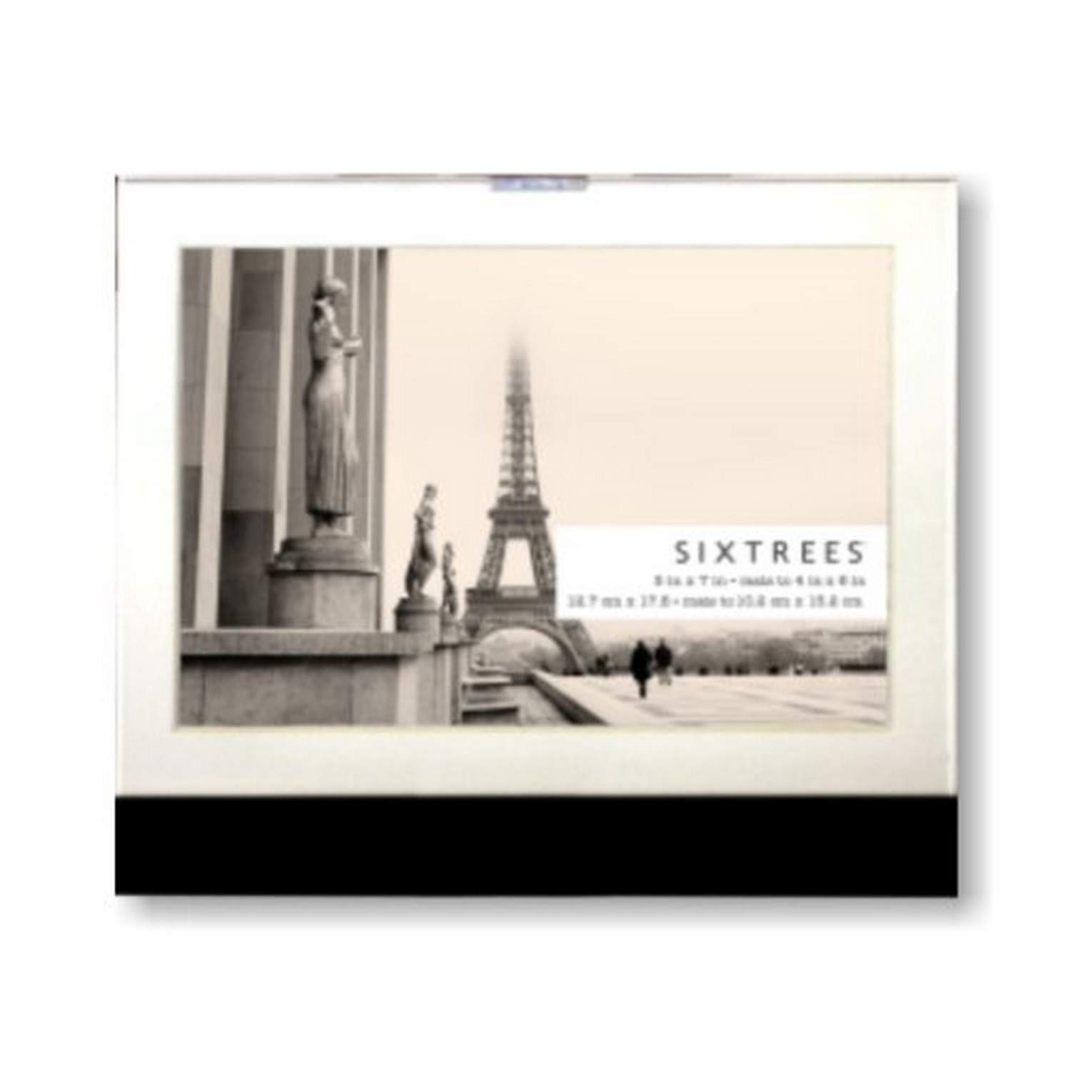 Sixtrees USA Westchester Horizontal Frame, 4 by 6-Inch, Black Matted