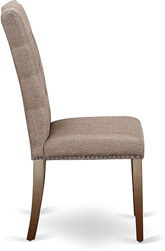 Miniatura 8 de East West Furniture CAEL5-MAH-16 - Juego de mesa de comedor de 5 piezas para 4 personas, incluye una mesa de cocina rectangular y 4 sillas de