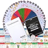 Medical Notes 67 Medical Reference Cards (3.5' x 5' Cards) for Internal Medicine, Surgery, Anesthesia, OBGYN, Pediatrics, Neurology, and Psychiatry - Waterproof Full Color cards