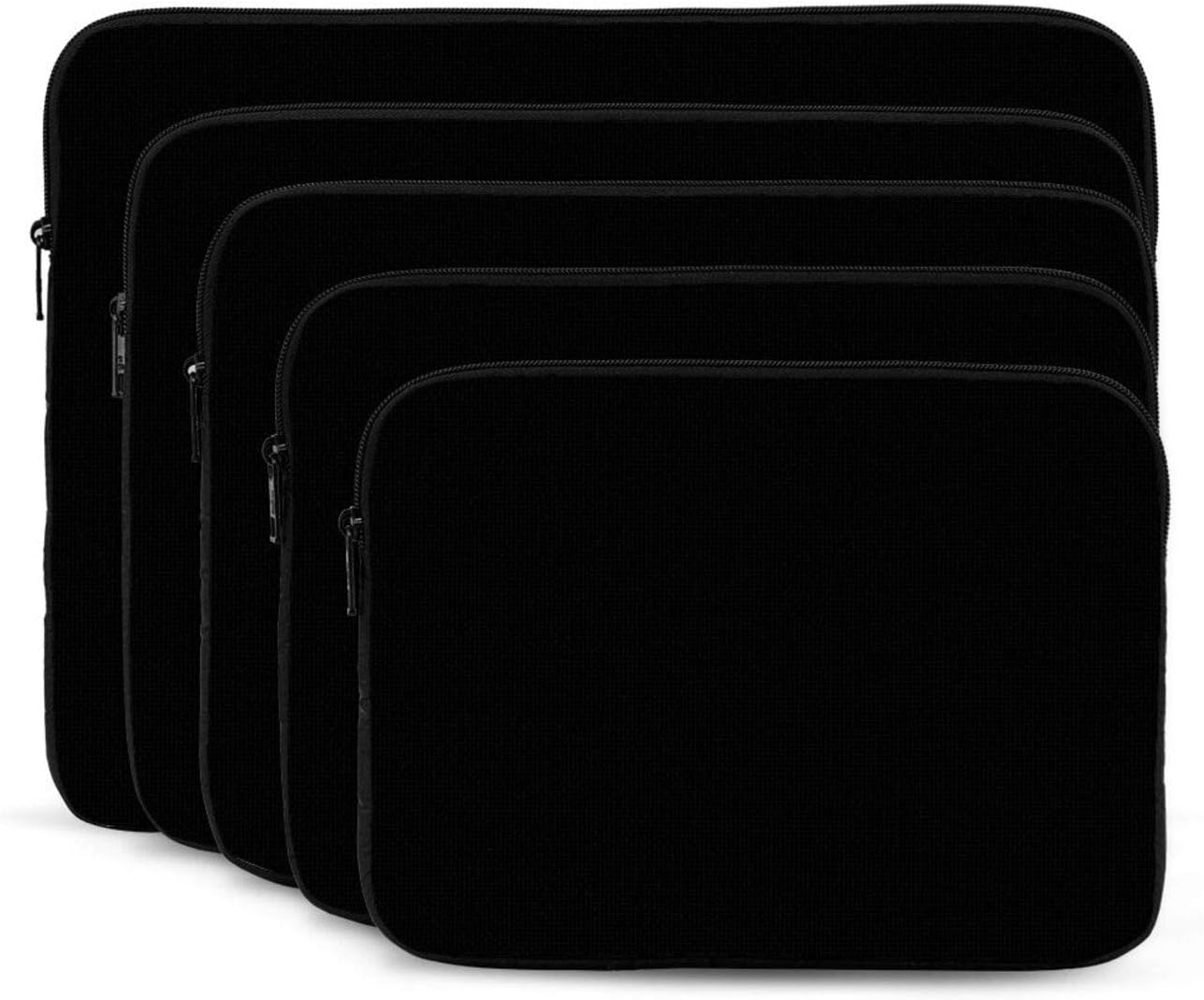 Custom Laptop Protective Case Bag Computer Cases for Laptops Tablet Sleeve with Zipper Design Your Own Photo Text Covers 17 Inch Shockproof Sleeves, Customize Gifts for Men Women, Plain Black image 4
