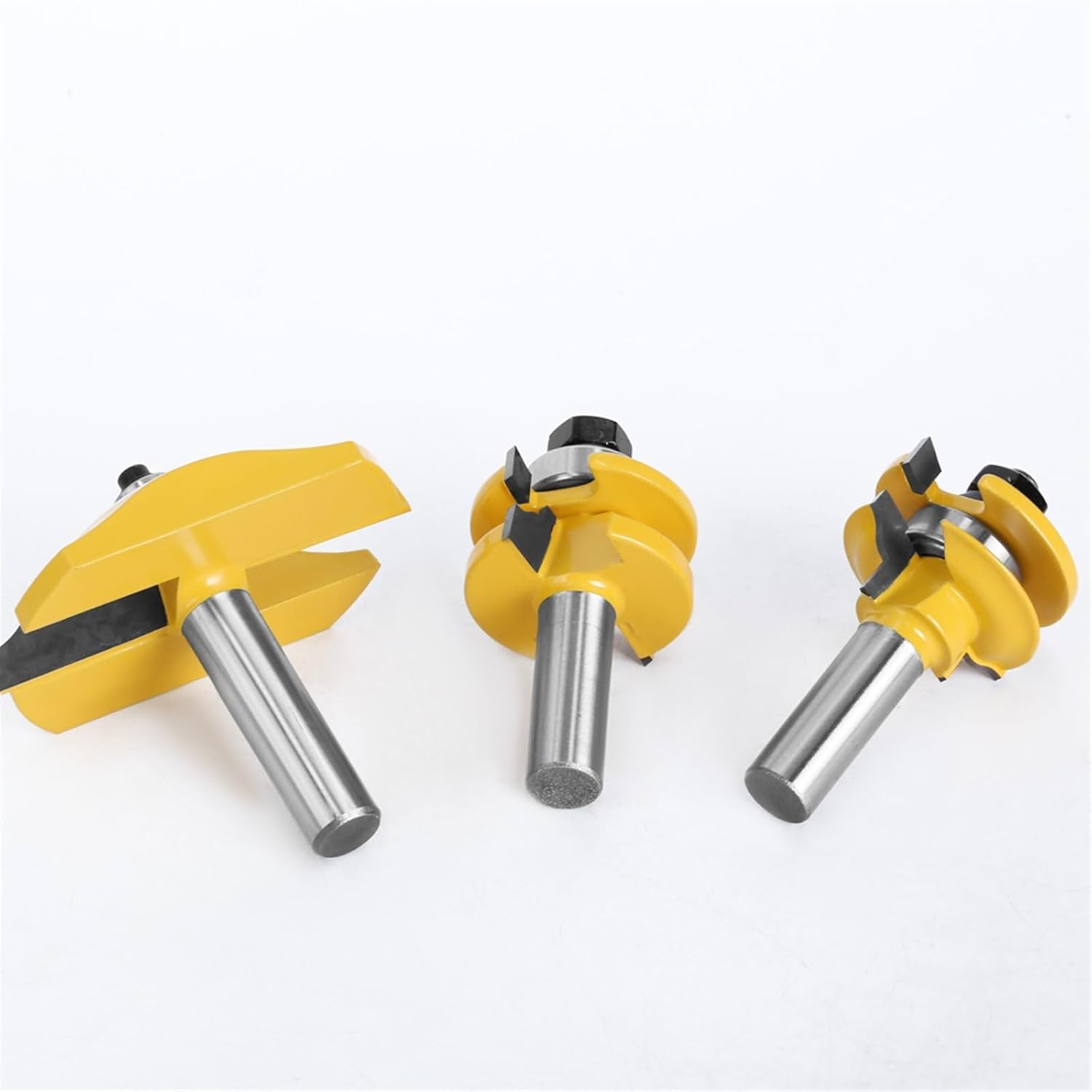 12MM 1/2" Shank 3pcs Large Rail & Stile Ogee Blade Cutter 3" Panel Cabinet Router Bit Set Door Tenon Knife for Wood Tools(12mm Shank)