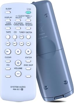 RM-SC1 Replacement Remote Control Compatible for Sony Mini Hi-Fi Stereo System, Compatible with MHC-GX250 MHC-GX450 CMT-NE3 MHCGX250 MHCGX450 CMTNE3