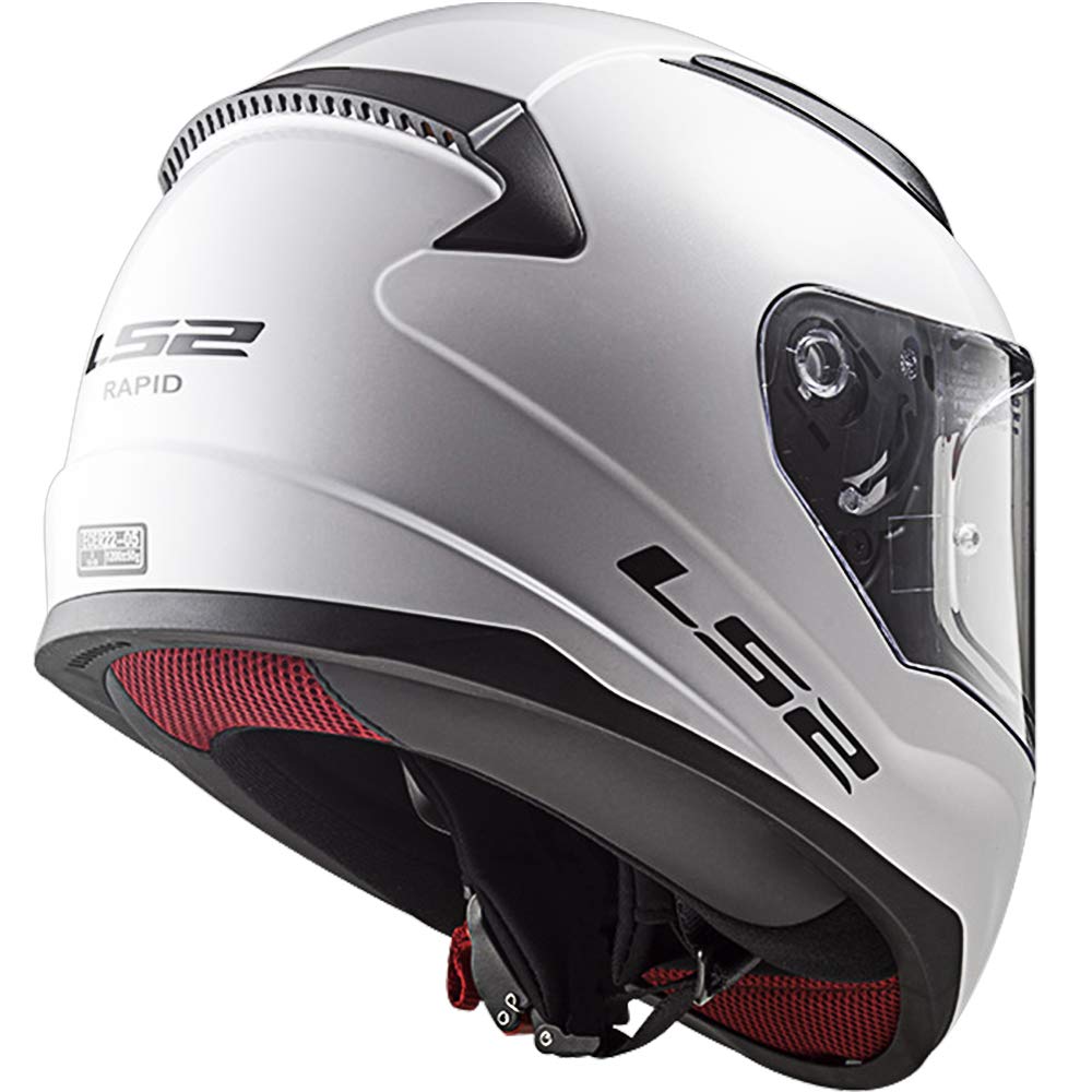 LS2 FF353 Rapid Casco de Moto Integral Scooter Motocicleta Bicicleta ECE 22-05 Aprobado Blanco Brillante XL(61-62cm)