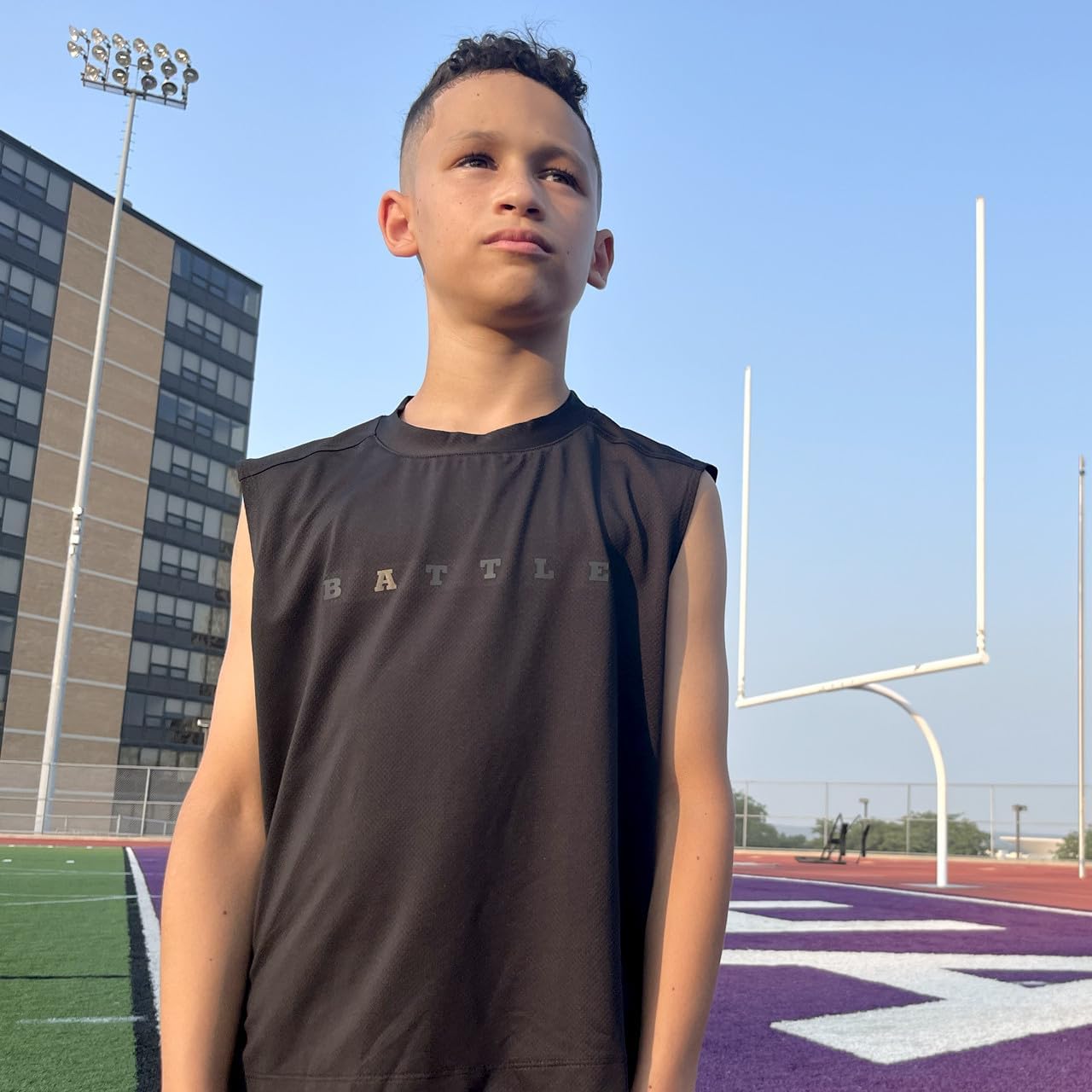 Battle Sports Oversized Fly Sleeveless Performance T-Shirt, 4-Way Stretch, Quick-Drying