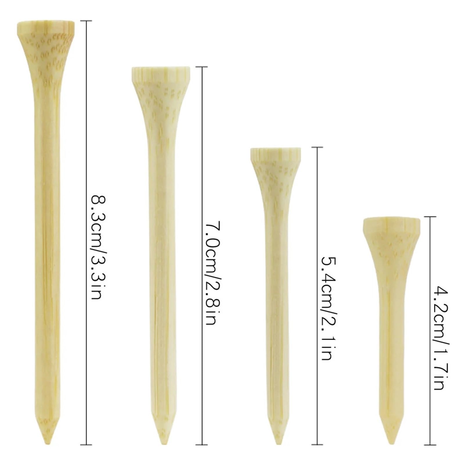 Golf Tee 100Pcs Golf Tees Holz Tees Länge Golf Ball Halter Holz Golf Tees FüR Einen Idealen Abschlag