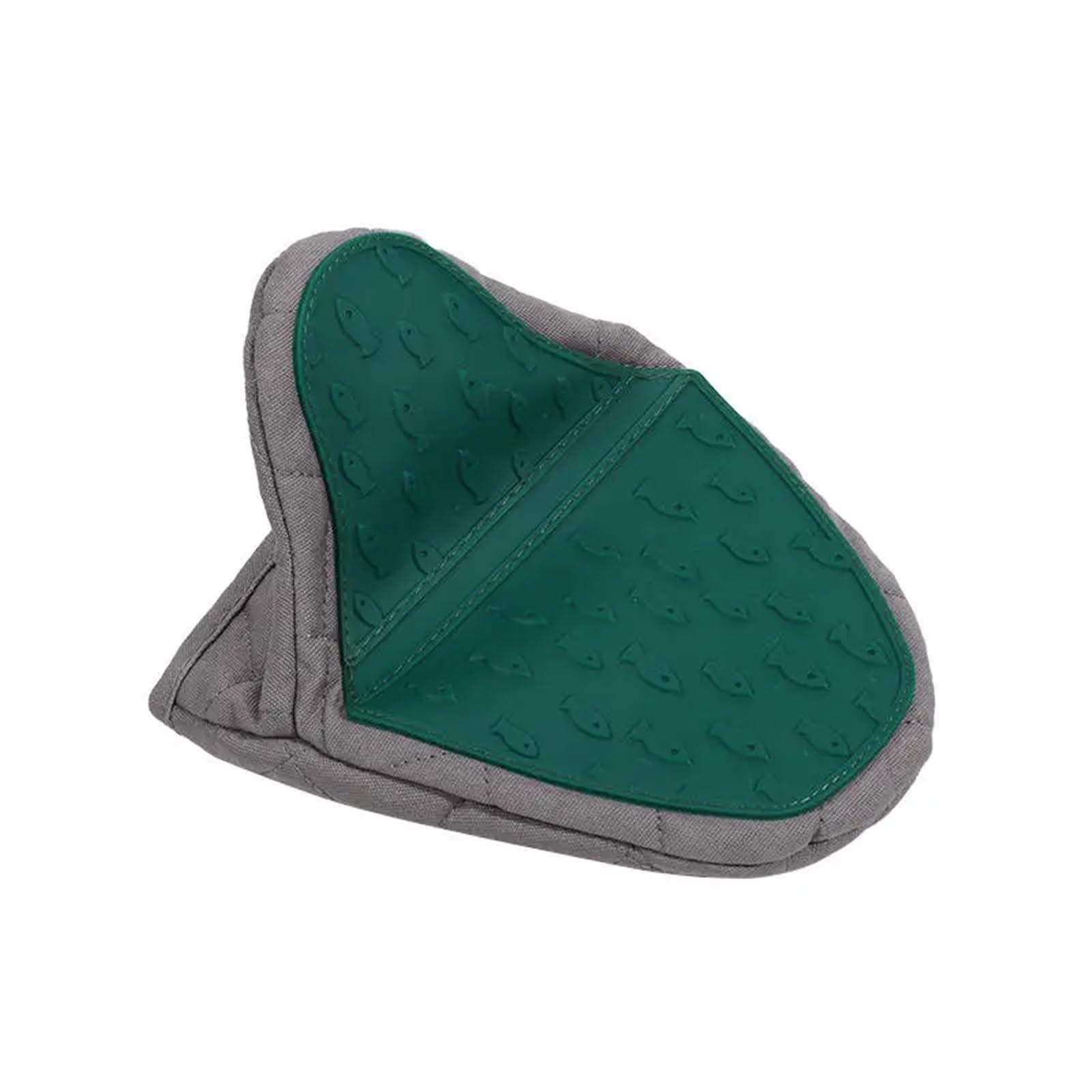 2PC Silicone Anti-scalding Oven Gloves Mitts Potholder Kitchen For Cooking & Baking(Green)