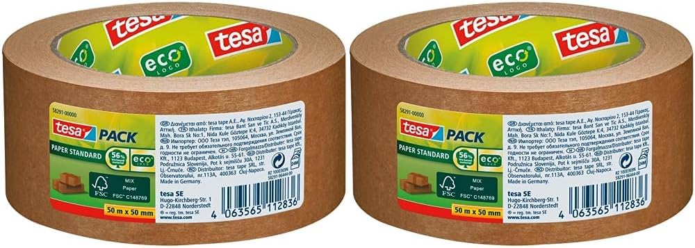 tesa Verpakkingstape-afroller tesapack Blauw, rood 50 mm (B) x 66 m (L