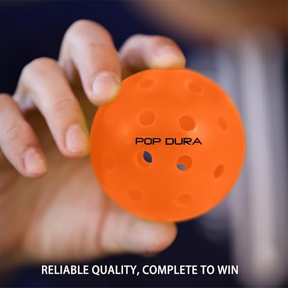 insum POP DURA, POP Hızlı 4Paket ve 12'li Paket Turşu Topları, Yüksek Performanslı Açık Hava Turnuvası | USAPA Onaylı Turnuva Oyunu | Rotasyonel Kalıplı Dayanıklı Teknoloji