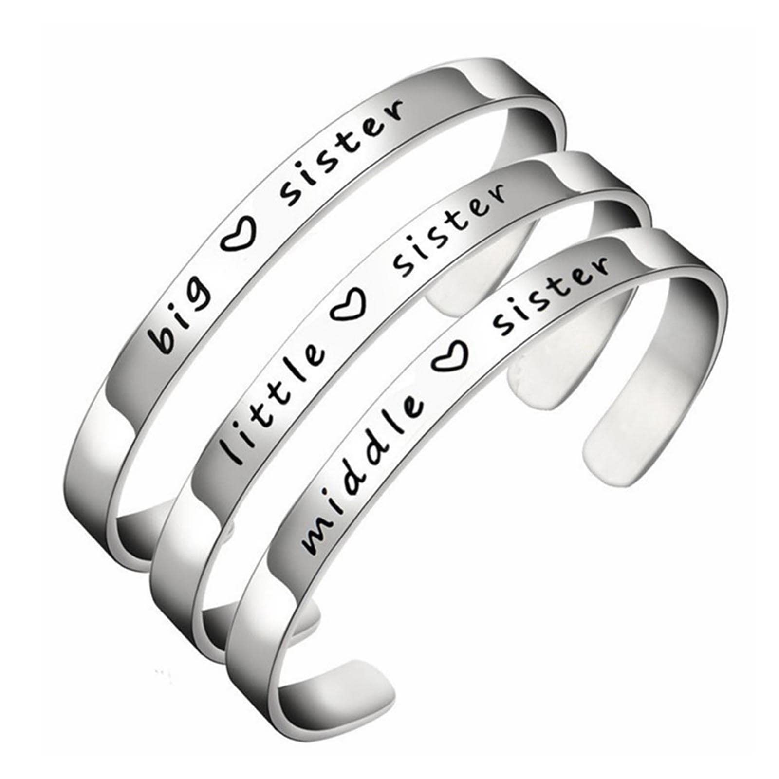 Bracelet 3 sœurs cadeau manchette original pour exprimer votre complicité