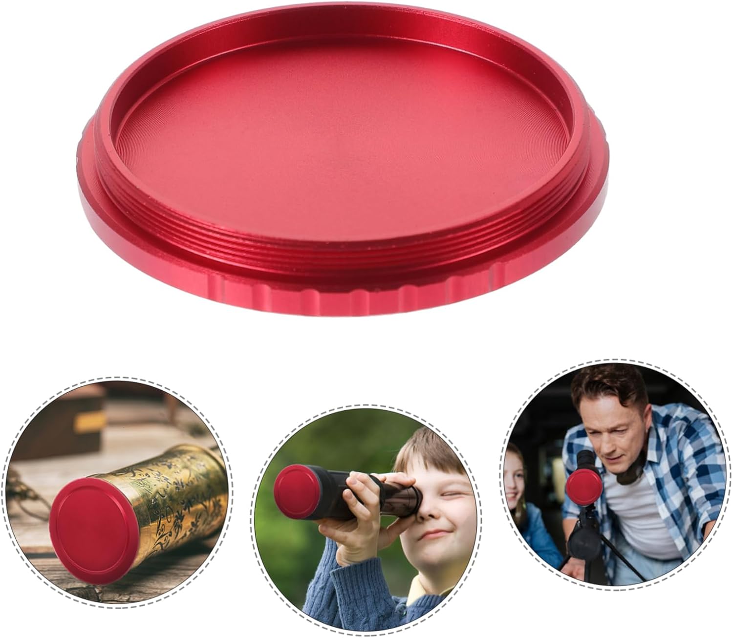 SMASOLO Telescope Accessories Metal Cap Threaded Cover for Eyepiece Protection Lightweight and Durable Dust Cover for Astronomical Telescopes Compatible