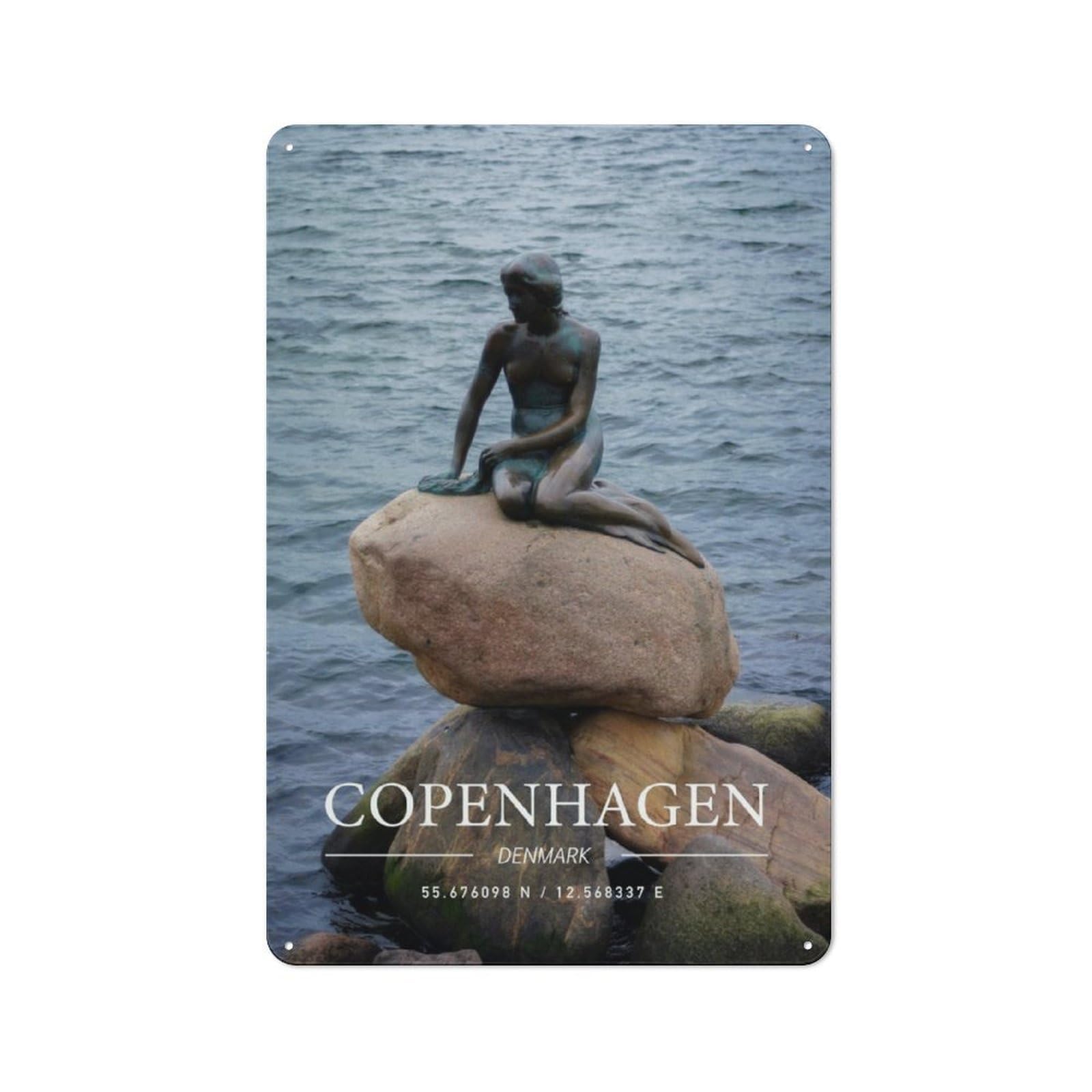 Shop Front Style COPENHAGEN Cafe Metal Sign 30x20cm, Bistro Wall Plaque for Tea Room, Shop Wall Or Breakfast Area