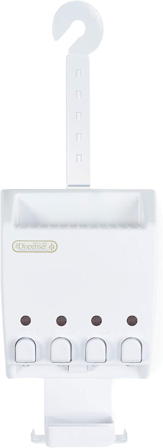 Better Living Products 75453 Ulti-Mate Dispenser 4-Chamber Shower Caddy, White : Home & Kitchen