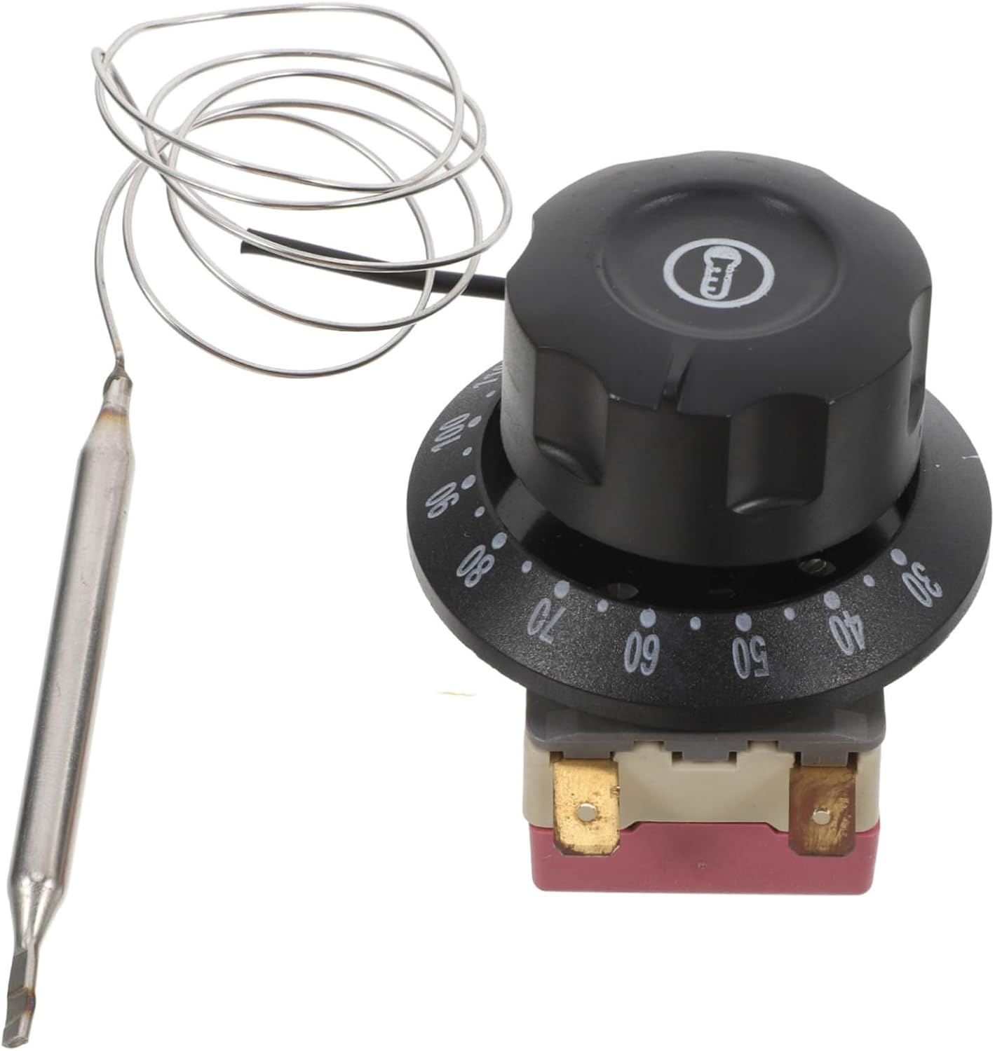 MAGICLULU Reliable Oven Thermostat for Air Fryers and Electric Water Heaters Temperature Control Includes Screws Crimp Terminals Safe Overheat Protection MAGICLULU Reliable Oven Thermostat for Air Fryers and Electric Water Heaters Temperature Control Includes Screws Crimp Terminals Safe Overheat Protection