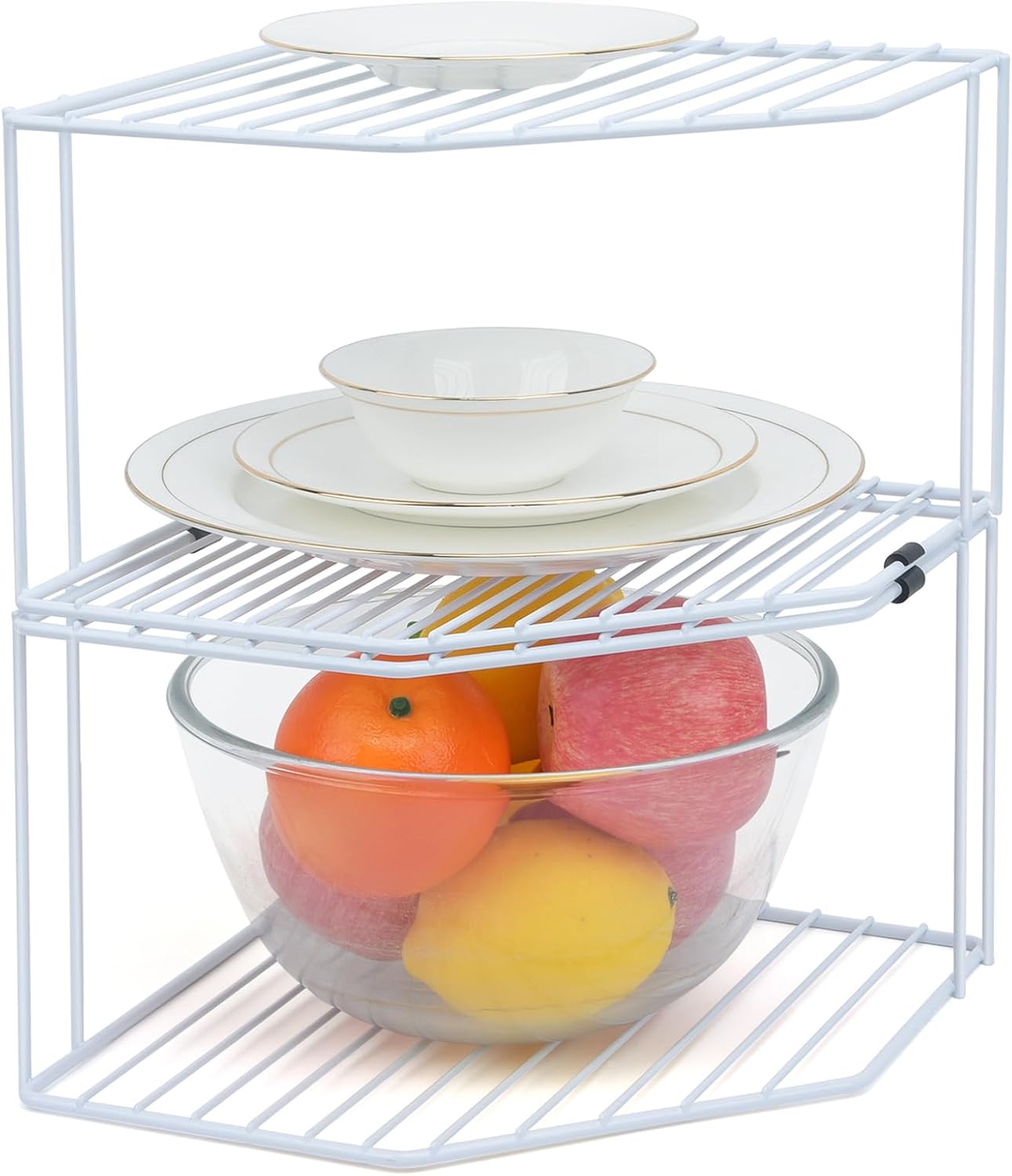 2Pcs 2Tier Corner Shelf Counter and Organizer