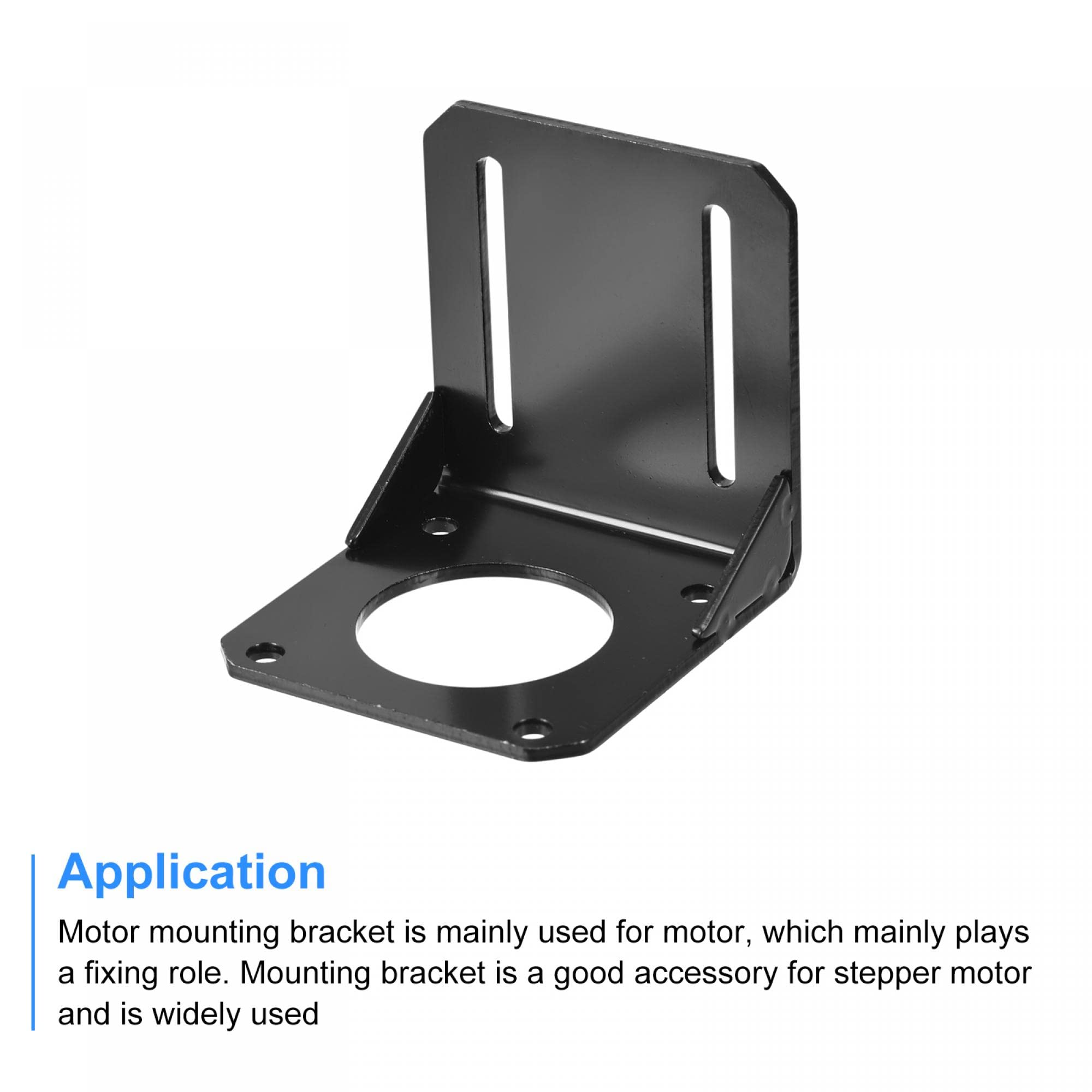 sourcing map Lot de 2 supports de montage de moteur 68 x 65 x 68 mm Noir pour moteur pas-à-pas NEMA 23 57 mm avec vis