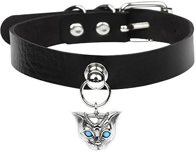 HEXALOVA Spiked Choker Goth Necklaces 