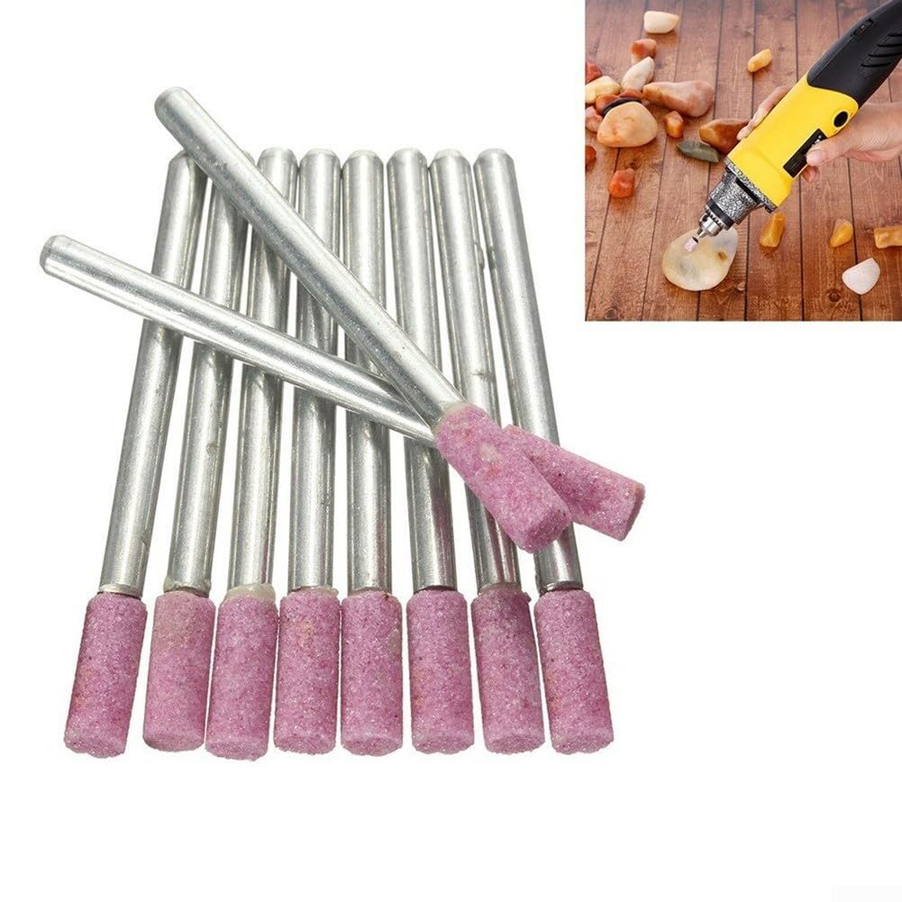 Kit di accessori per smerigliatrice rotante con 10 strumenti per lucidare e rettificare pietre in ceramica per metallo e finitura bordi