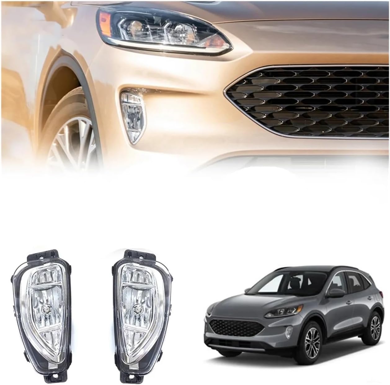 Left Front Bumper Fog Light Corner Light Daytime Running Lights Compatible with Escape 2021 2022