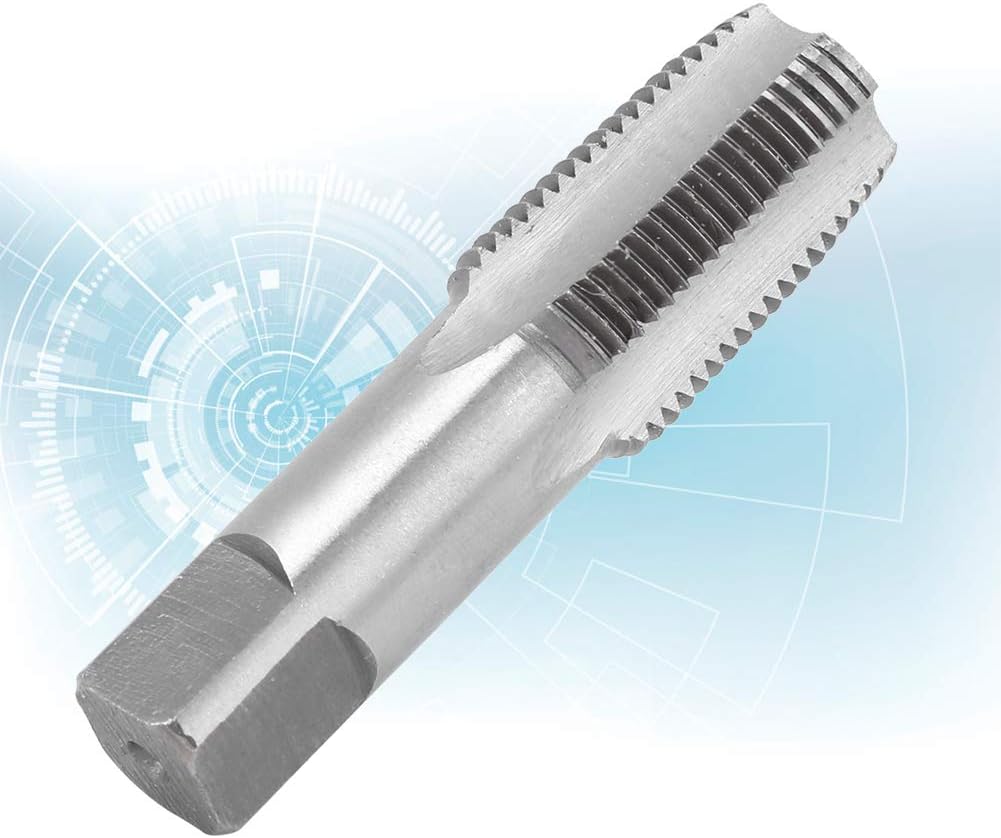 1/2inch Thread Tap Thread Forming Taps Carbon Steel NPT Pipe Tap Silver Thread Tap Threading Taps Tool for Clean and Re thread Damaged or Jam Pipe Threads Machos de roscar para tubos