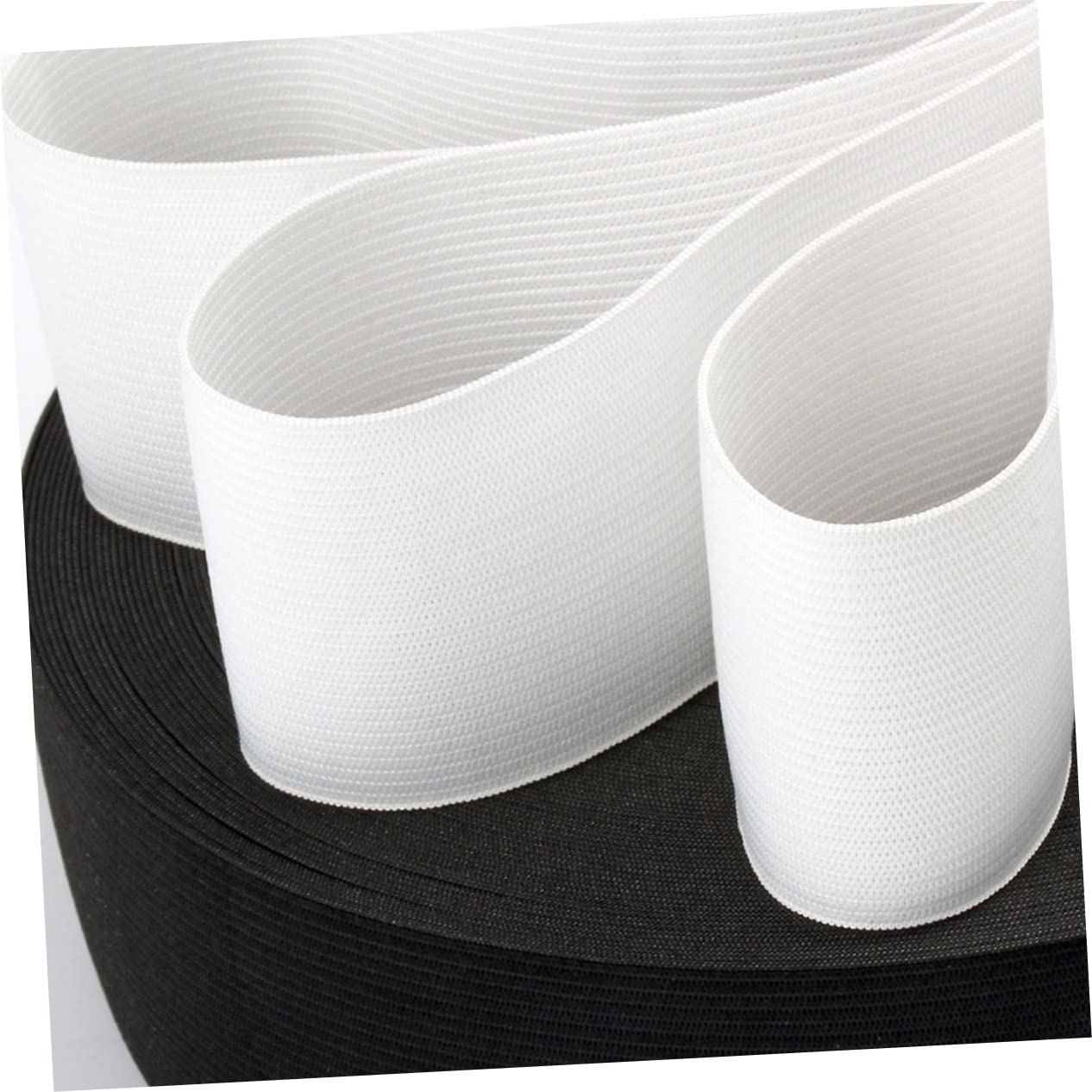 1rotolo Nastro Elastico Piatto da Metri per Cucito di Abbigliamento Progetti Fai da Te Comodo e Resistente Colore Bianco