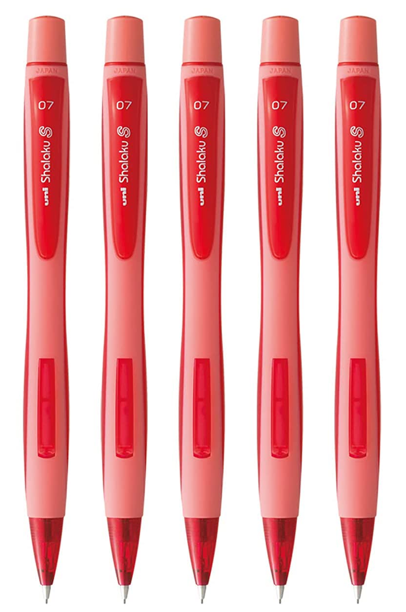 Uni-ball Shalaku M7-228 0.7 mm Mechanical Pencil PACK OF 5 (RED)