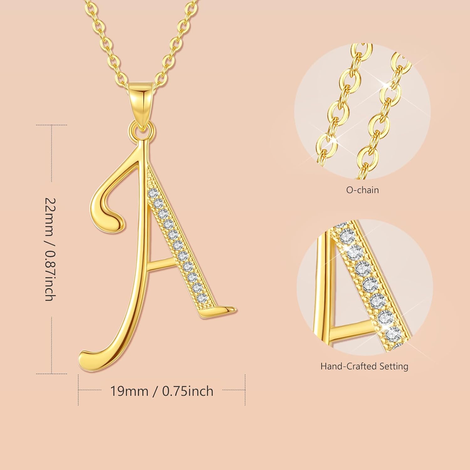 VIKI LYNN Initial Necklace for Women Letter pendant Necklace A to Z with Cubic Zirconia Silver or Gold Letter Charm Necklace Anniversary, Birthday, Graduation Gift for Women, Mom, Her - Image 5