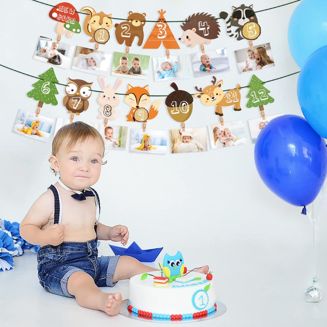 CZ Store® Ghirlanda di Compleanno 12 Mesi Garanzia a Vita Festone Primo