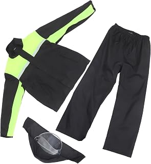 Holibanna Ropa Para Motocicleta Chaqueta y Pantalones Para Hombre Para Ciclismo Exteriores Color Negro y Verde Talla