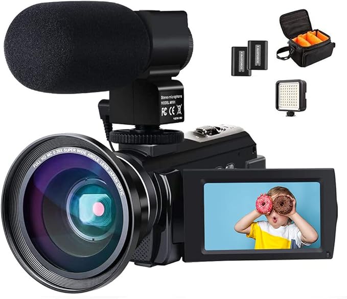 4K Camcorder, Actitop Video Camera 48mp Full HD 1080p WIFI IR Night