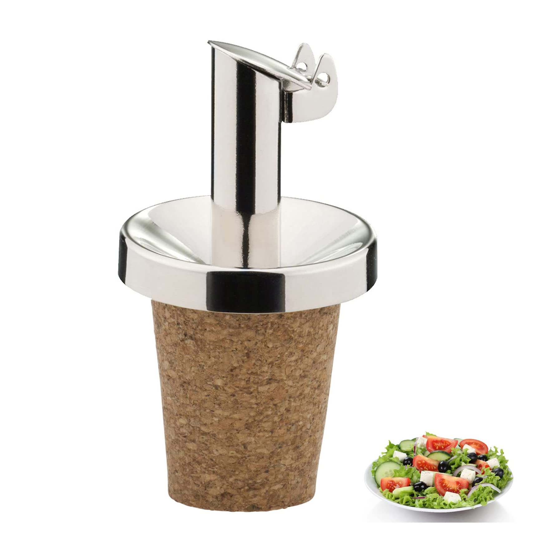 Westmark 47902180 Boquilla Vinagre de Especial, Corcho y Acero Inoxidable, Multicolor, 6,7 x 3,2 x 2,5 cm