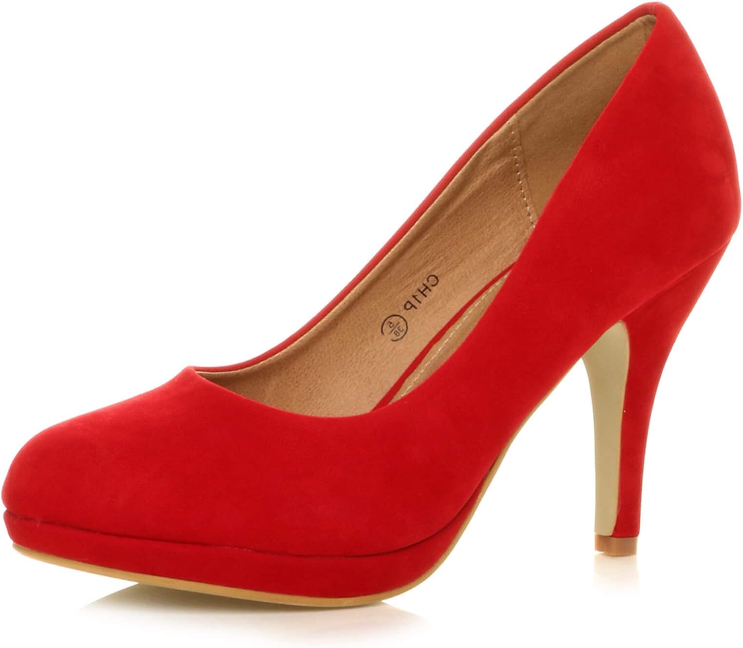 Womens Ladies mid high Heel Platform Party Work Evening Party Prom Wedding Bridal Court Shoes Pumps Size.