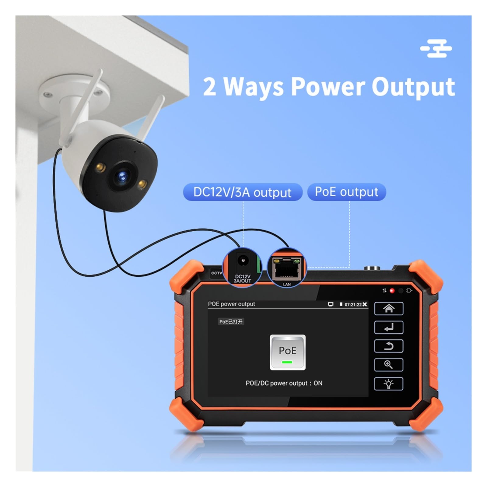 CCTV Tester For Telecamere Di Sicurezza For Cavi 8K H.265 4K .264 Test IP Analogico TVI CVI AHD For Strumento di prova