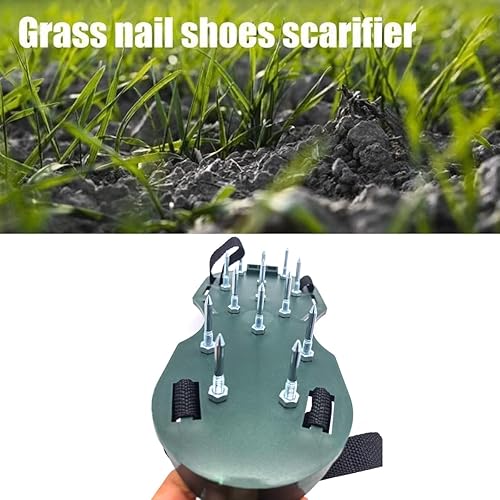 Miniatura 5 de Zeromall Zapatos aireadores de césped, zapatos con pinchos, herramienta aireadora de césped, zapatos de aireación para suelo epoxi, césped, patio,