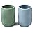 PandaEar 2 Pack100% Tiny Silicone Drinking Training Cup for Baby and Toddler (Blue/Green)