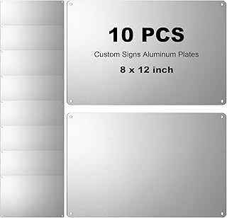 10 Pcs Aluminum Custom Signs, Rustproof Fade Resistant Waterproof Easy Mounting for Outdoor and