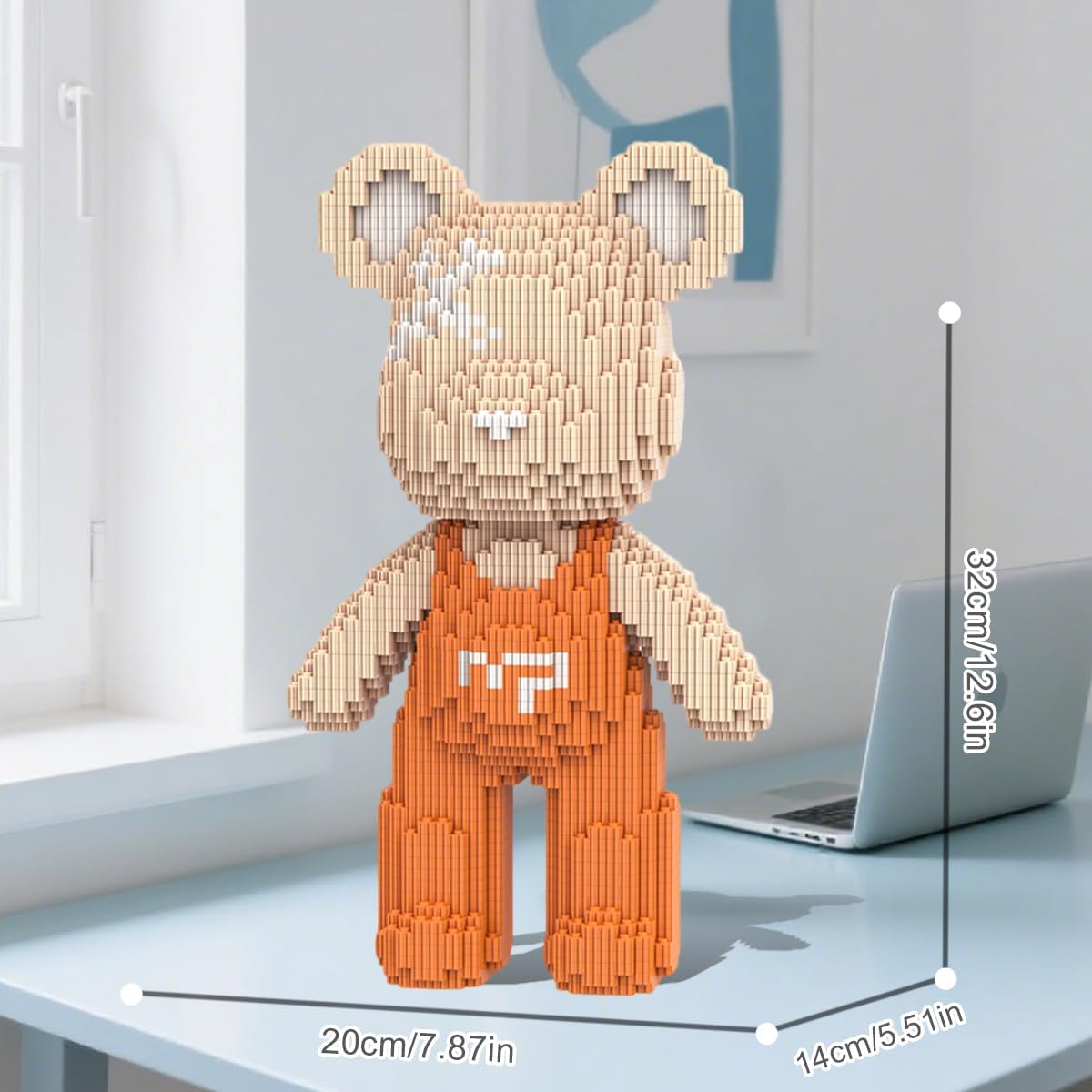 HOOLEDAY Small Bear Micro Building Blocks Set (2850 PCS), Bear Bricks Set Personalized Decoration, Office Decor Model & Creative Home, Gift for Audlt (6643)