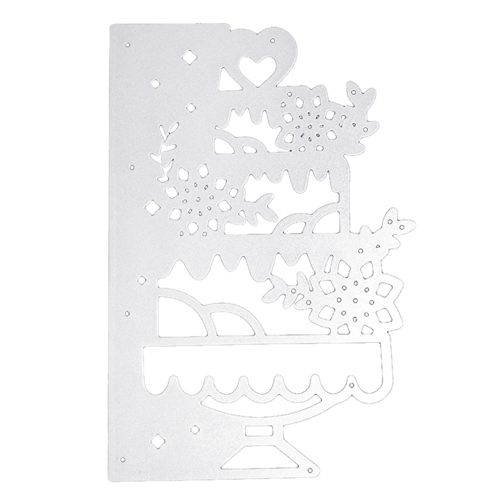 Buxuaaaa Cake Metal Cutting Dies Projects Art Creation Supplies for Birthday Greeting Message Card Metal Cutting Dies
