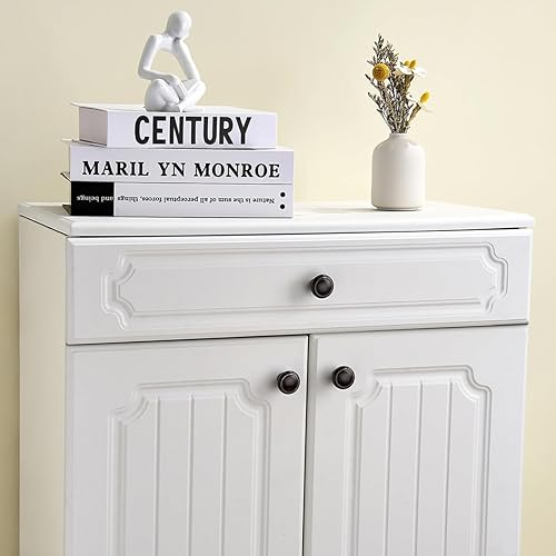 Miniatura 4 de Perillas redondas  Paquete de 10  1.2 pulgadas, manijas de bronce para armarios, pomos de gabinete vintage para manijas y perillas de gabinete de