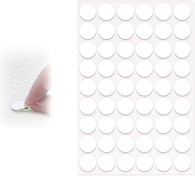 Siqian White Furniture Stickers, Self-Adhesive Screw Covers White Screw Hole Stickers White Screw Covers Screw Hole Covers Cover Ugly Screw Hole Stickers for Wood Furniture Cabinet Shelve Plate