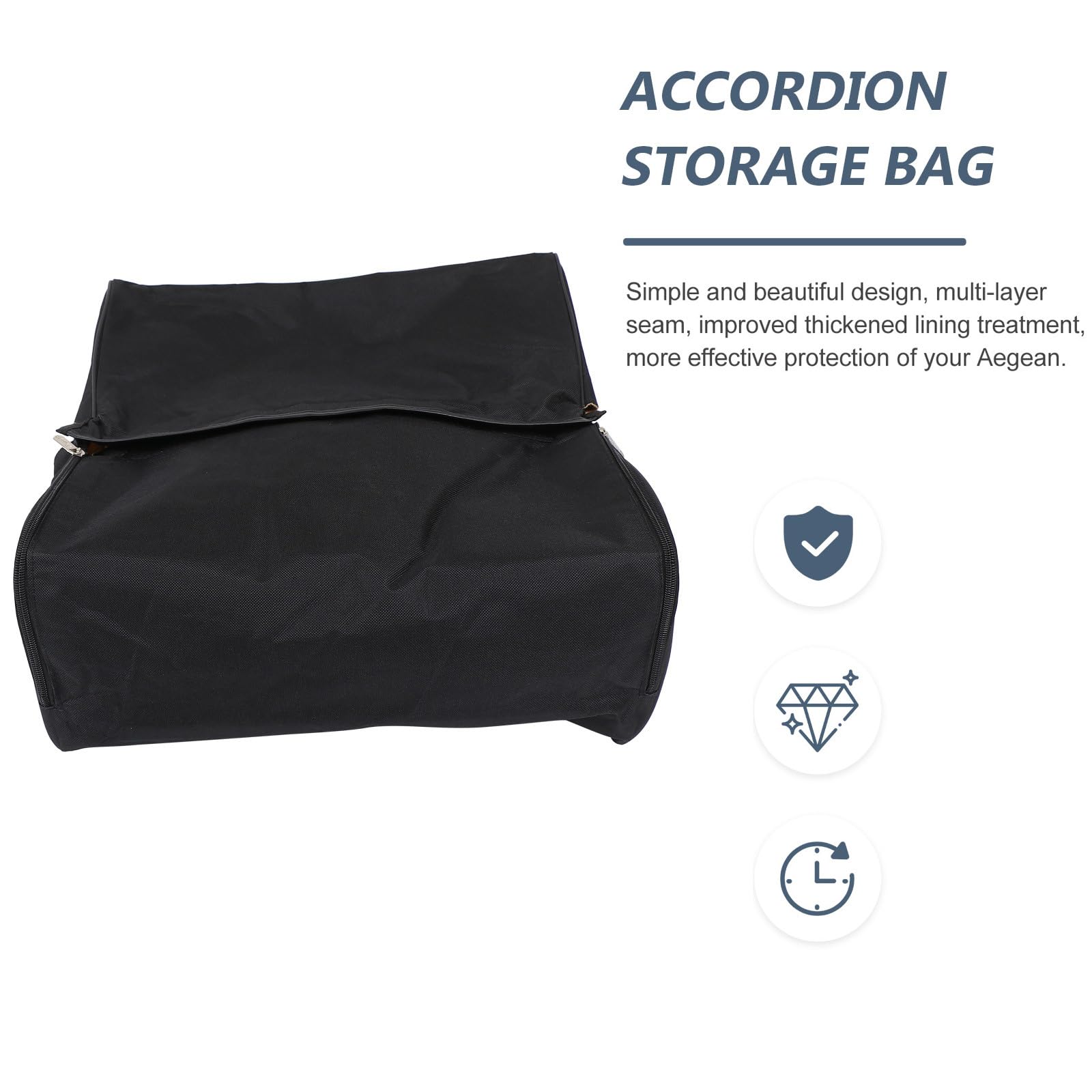 Estuche de Transporte para Acordeón 60, 96 y 120 Bajos Negro