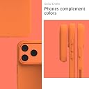 YATWIN Silicone Case for iPhone 17 Pro Max, Soft-Touch, Shockproof, DustProof, Antiskid Phone Cover for Apple iPhone 17 Pro Max - Orange gallery image