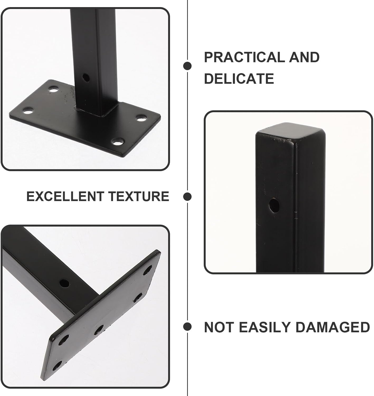 Didiseaon 4pcs Heavy Duty Stainless Steel Shelf Brackets Wall Mounted Concealed Floating Shelf Supports for Kitchen Living Storage