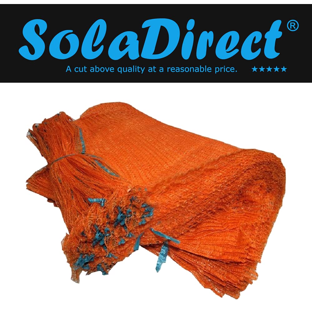 Lot de 3000 sacs raschel orange pour bûches bois et légumes 60 x 42 cm 15 kg